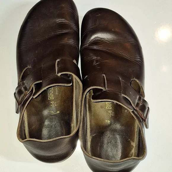 Birkenstock Men's Dark Brown Leather Londons - Picture 2 of 6